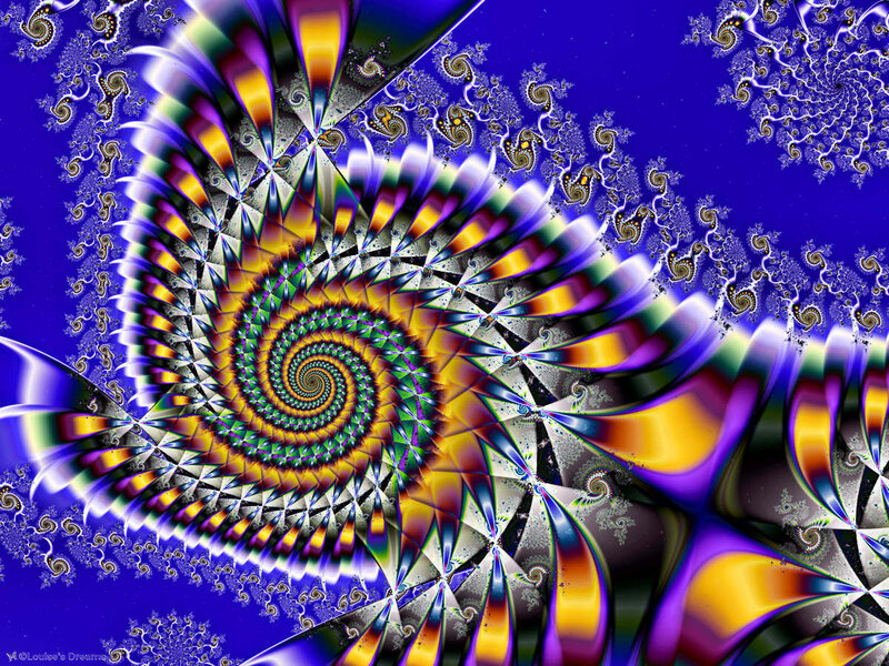 Colorful fractal spiral pattern