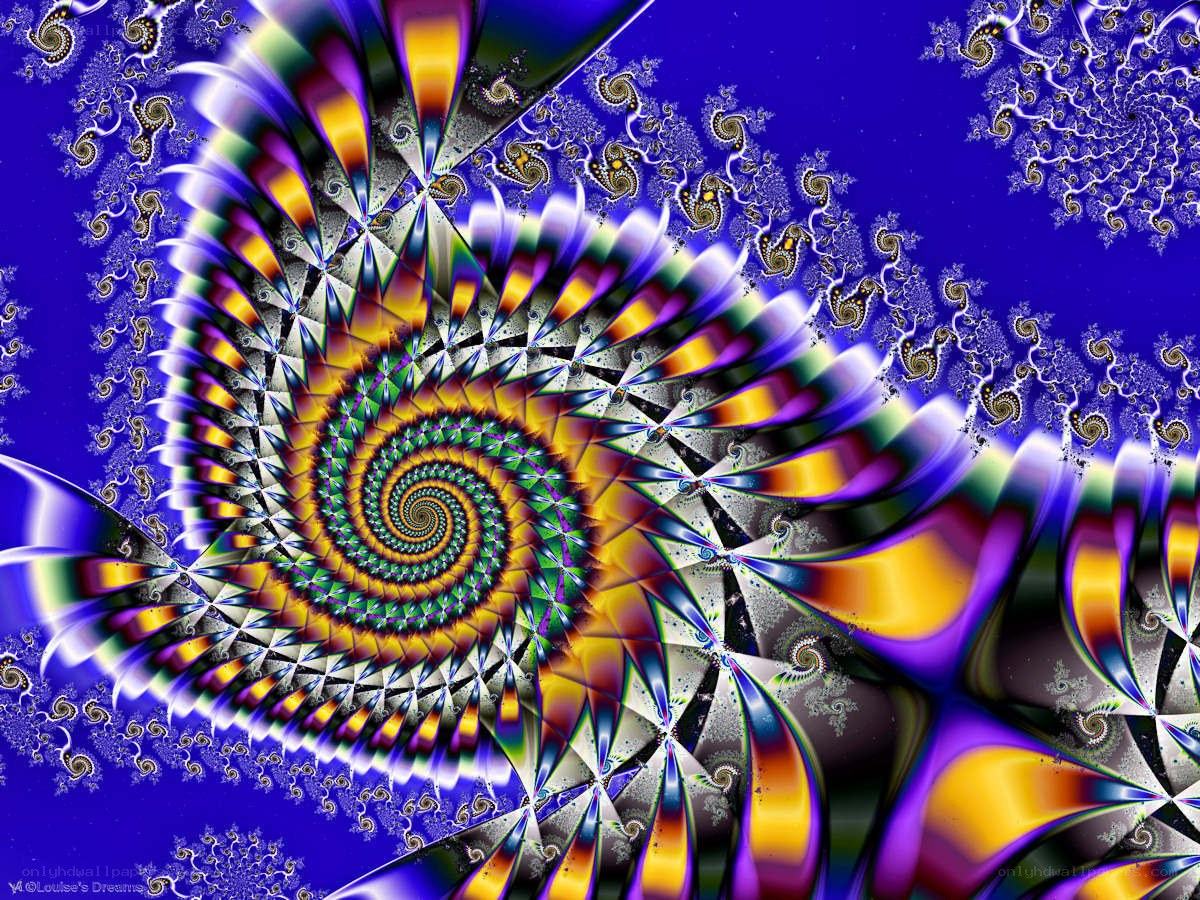 Colorful fractal spiral pattern