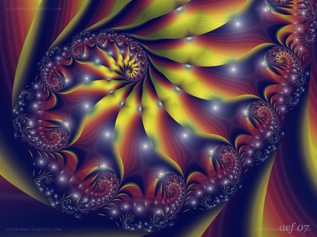 Colorful fractal spiral pattern