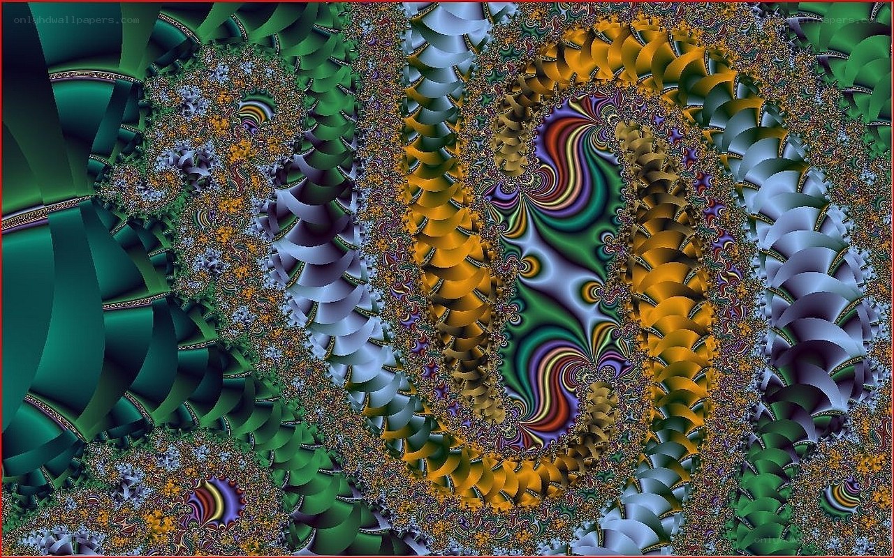 Colorful fractal spiral pattern
