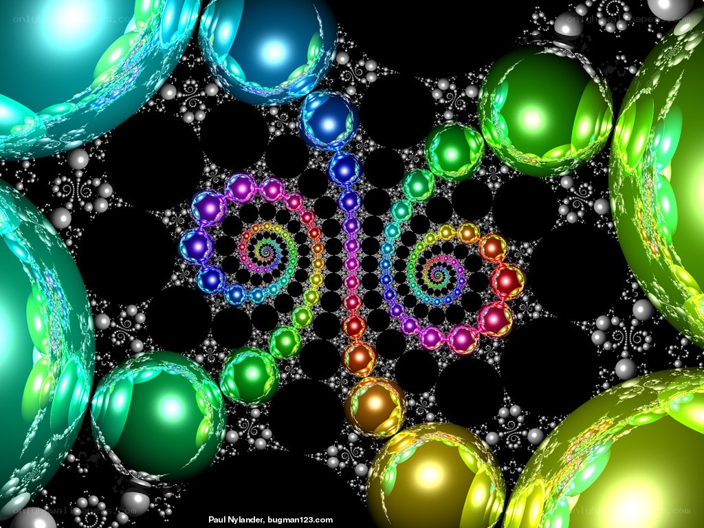 Colorful fractal spiral pattern