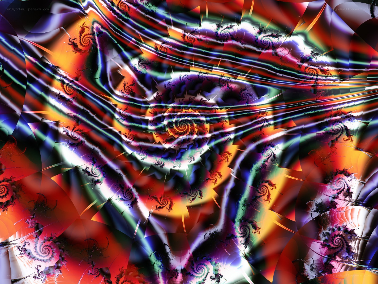 Colorful fractal spiral pattern