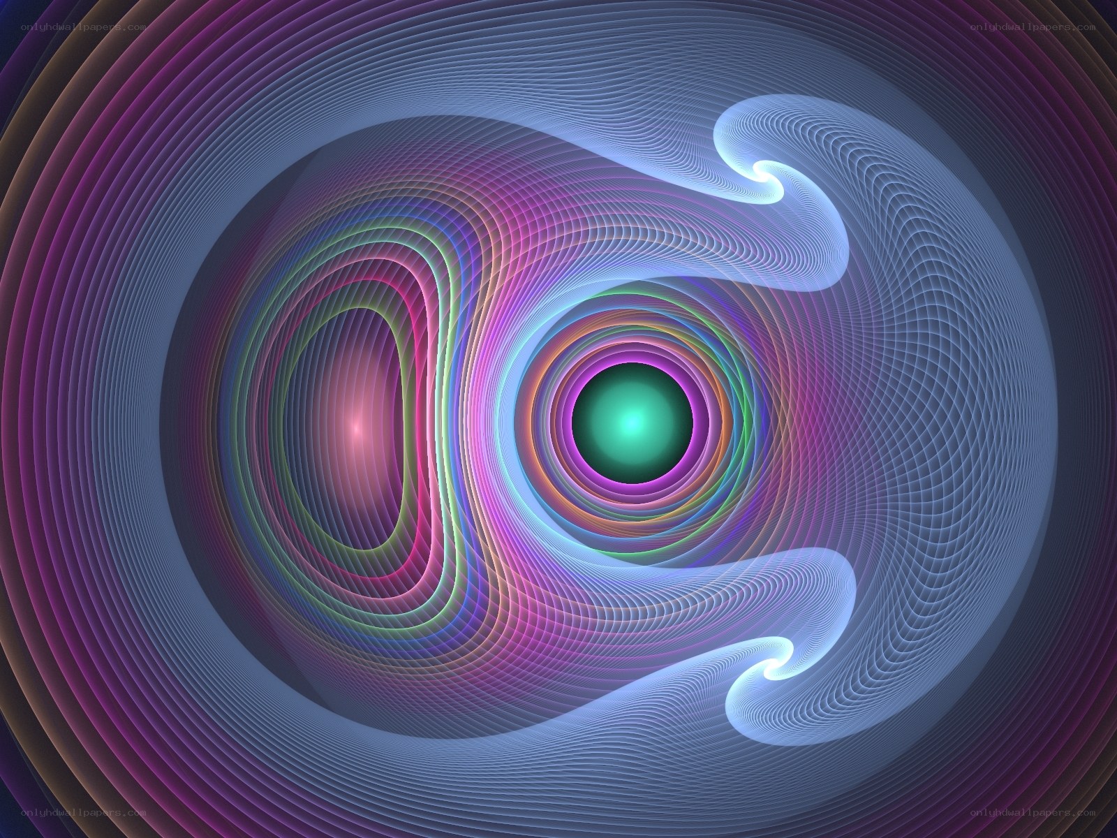 Colorful fractal spiral pattern