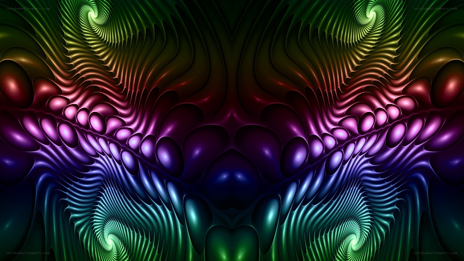 Colorful fractal spiral pattern