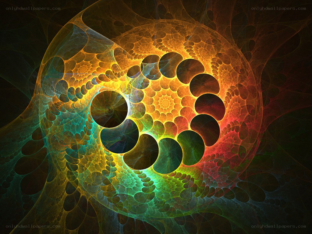 Colorful fractal spiral pattern