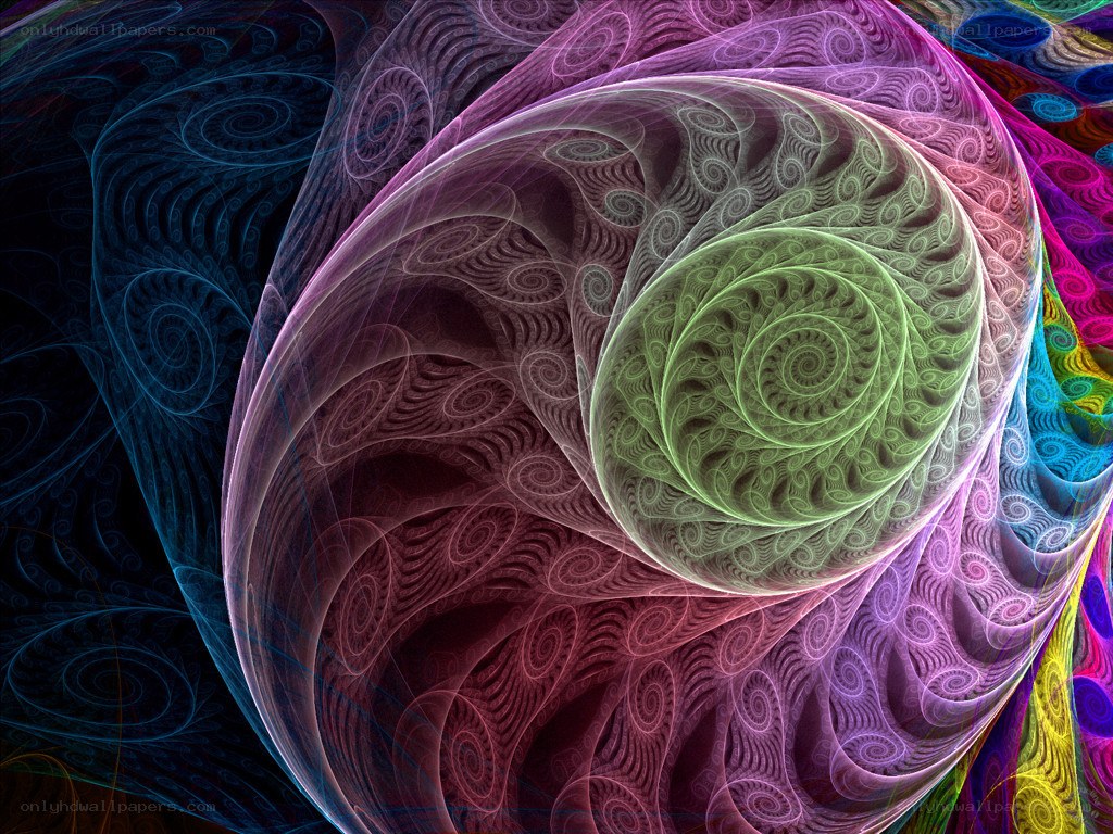 colorful fractal spiral pattern