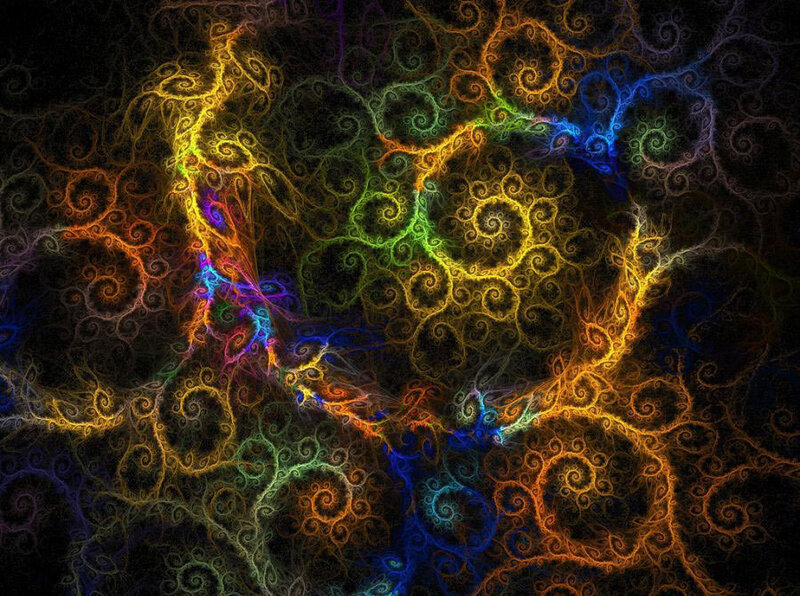 colorful fractal spiral pattern