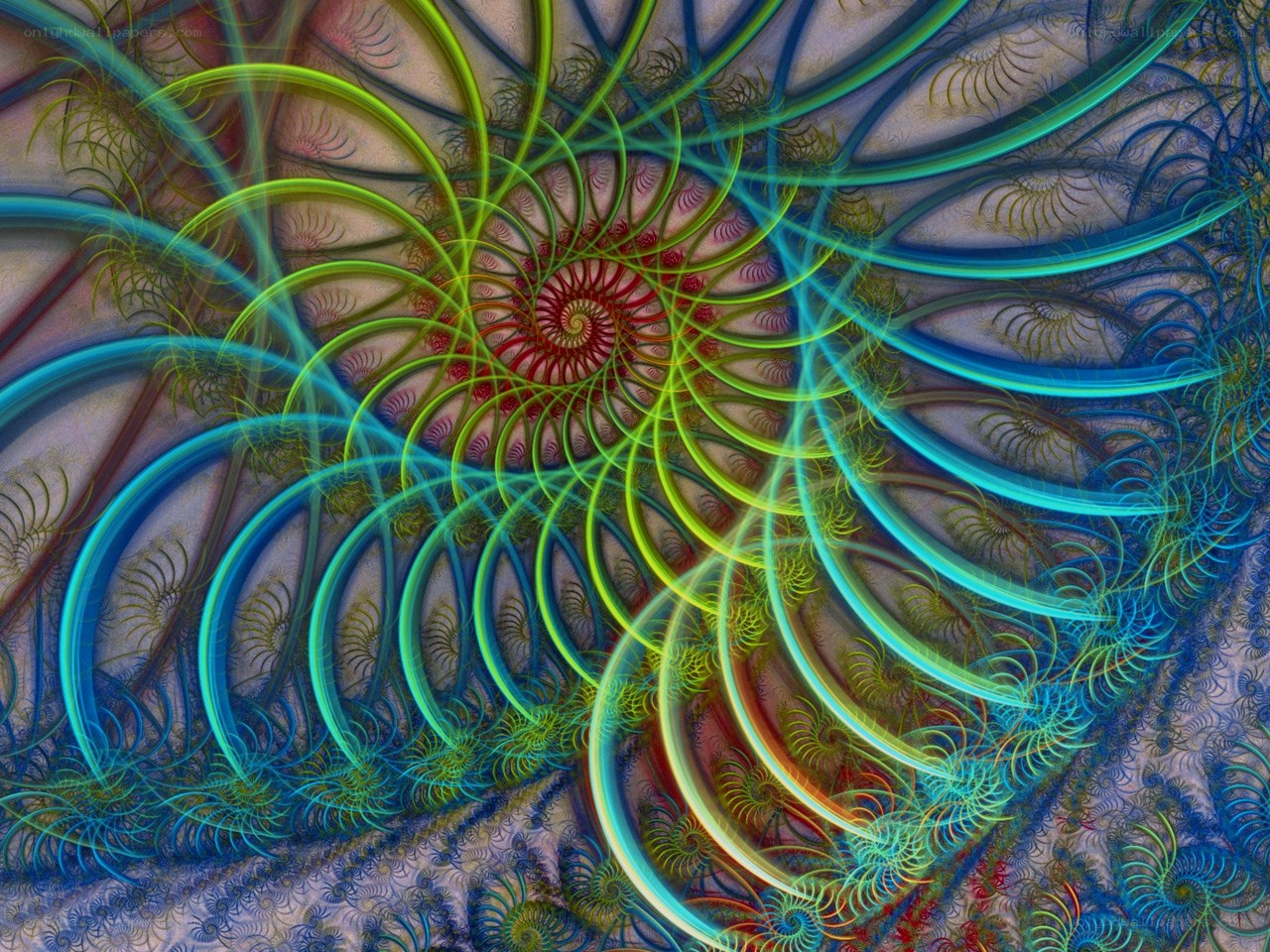 colorful fractal spiral pattern