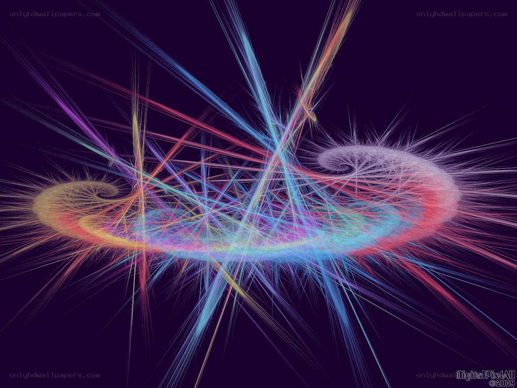 Colorful fractal spiral pattern