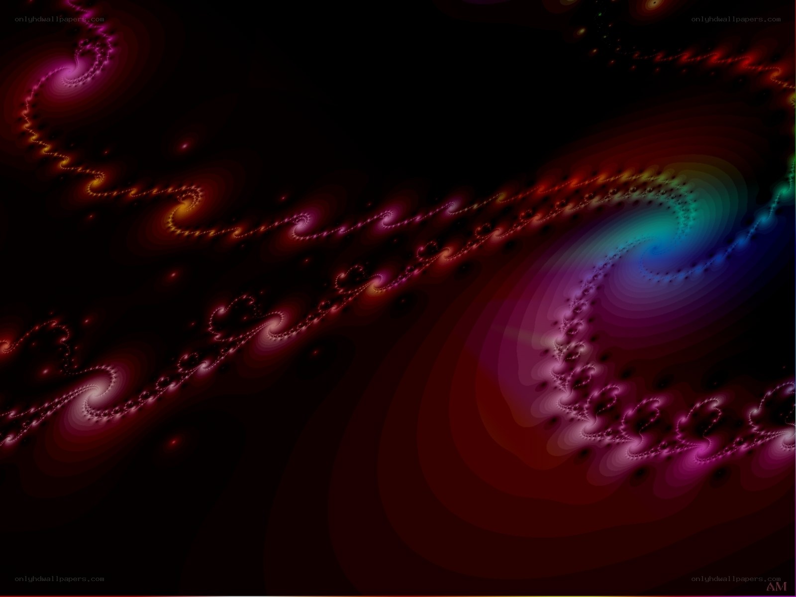 Colorful fractal spiral pattern