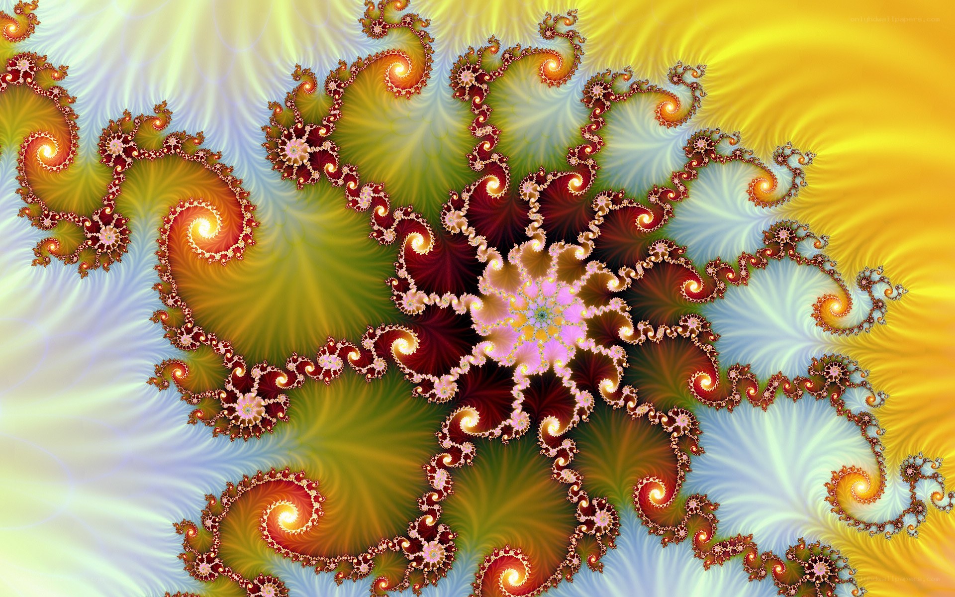 Colorful fractal spiral pattern