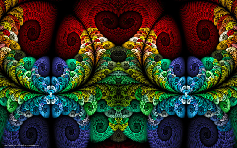 Colorful fractal spiral pattern