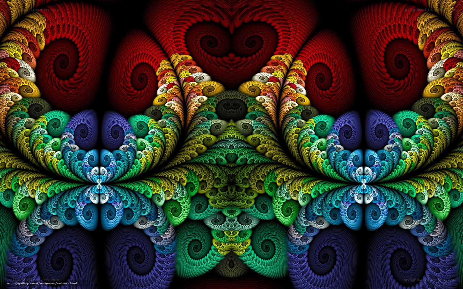 Colorful fractal spiral pattern