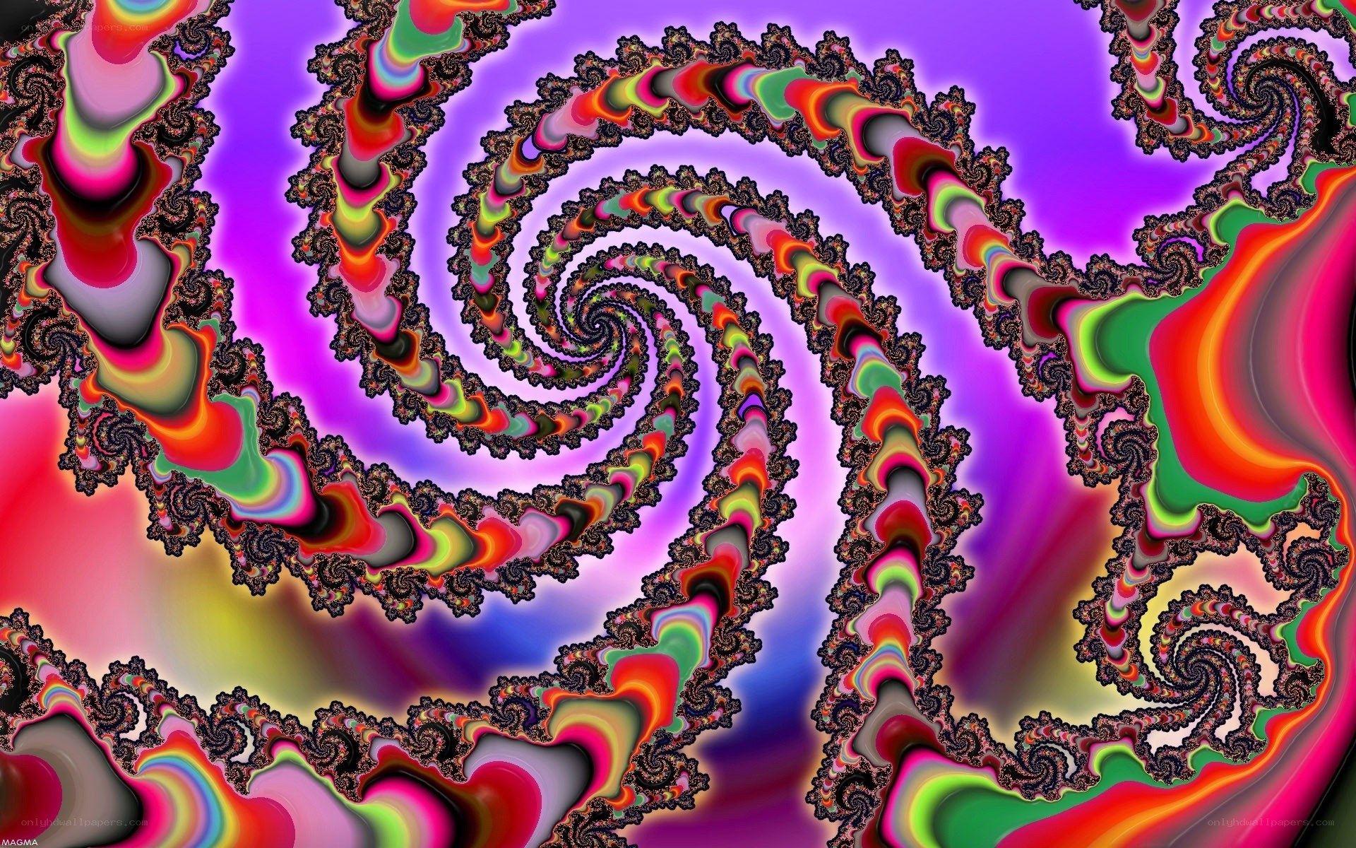 Colorful fractal spiral pattern