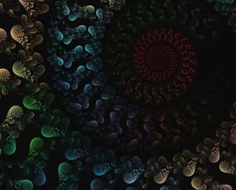 colorful fractal spiral patterns
