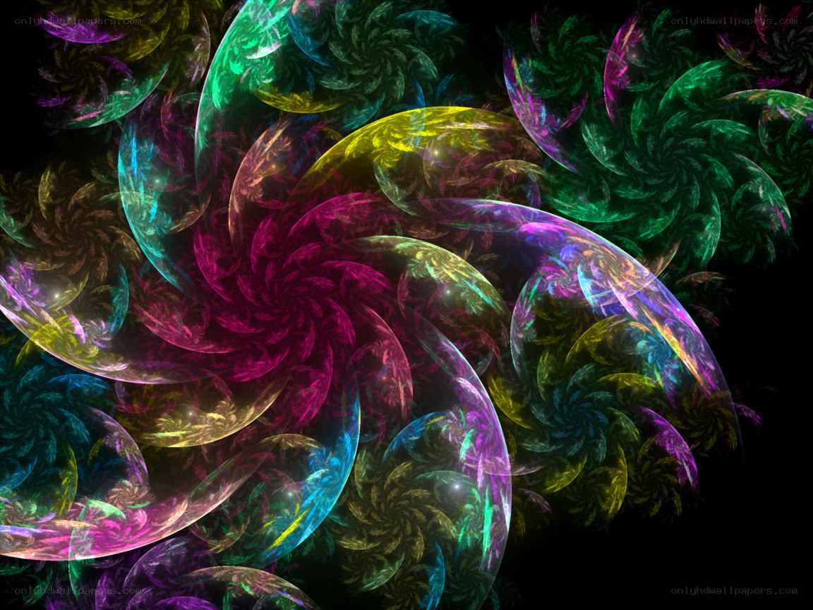 colorful fractal spiral patterns
