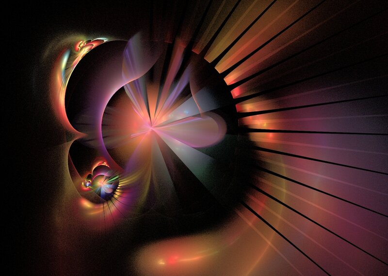 Colorful Fractal Spiral — Purple, Dynamic