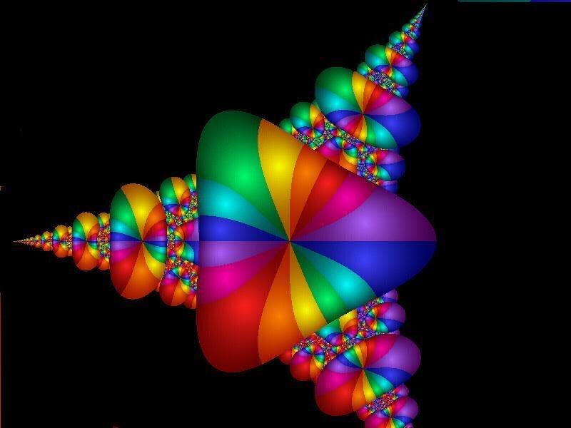 Colorful Fractal Spiral — Rainbow