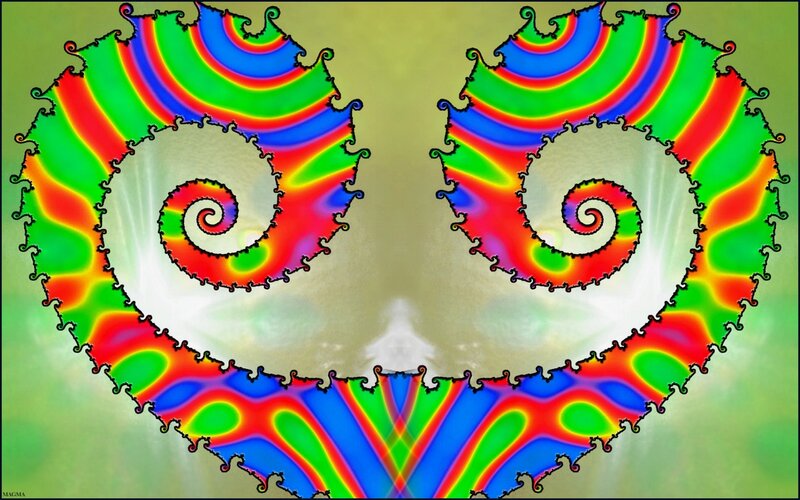 colorful fractal spirals