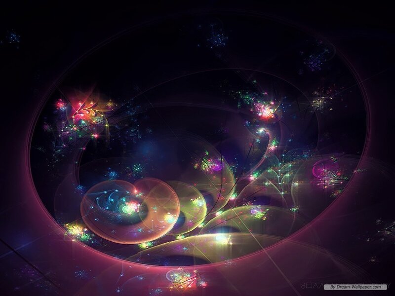 Colorful Fractal Spirals — Purple