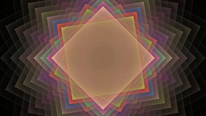 Colorful fractal square pattern