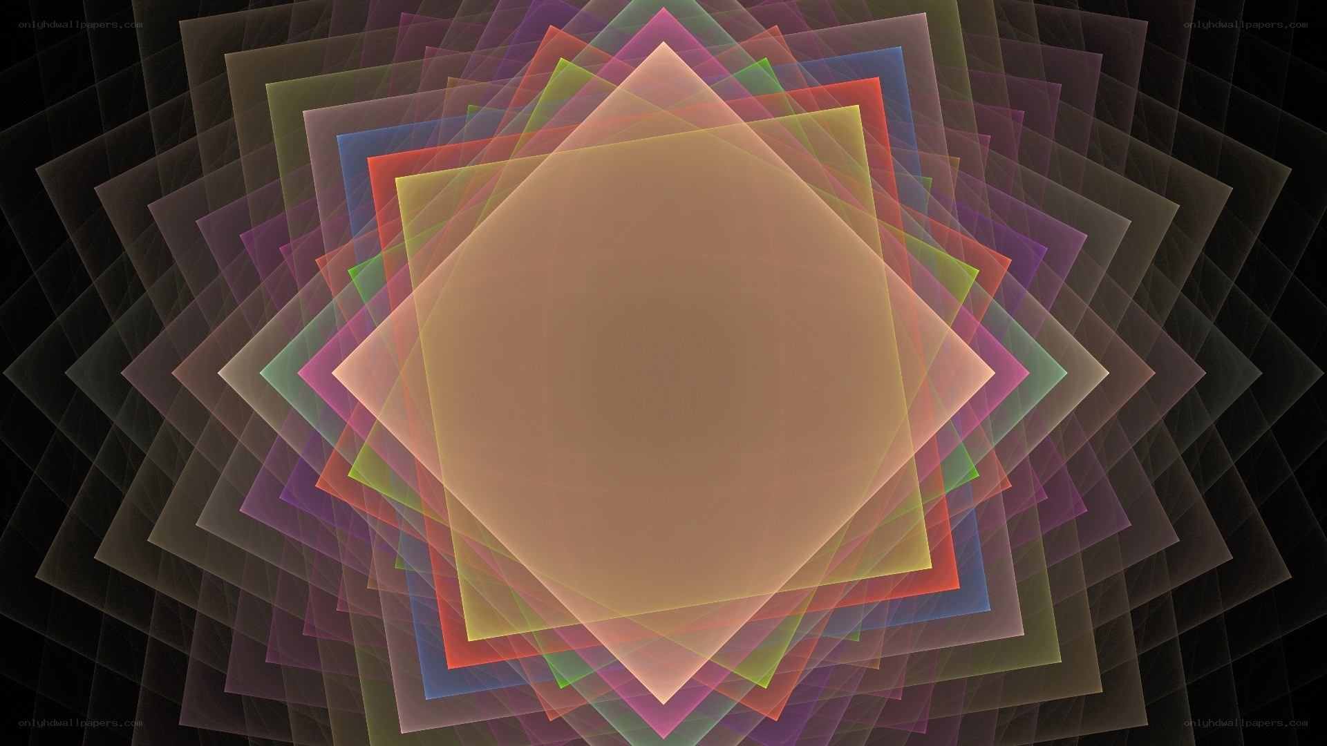 Colorful fractal square pattern