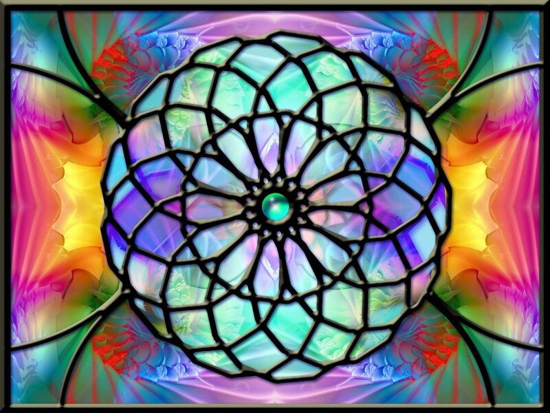Colorful fractal stained glass