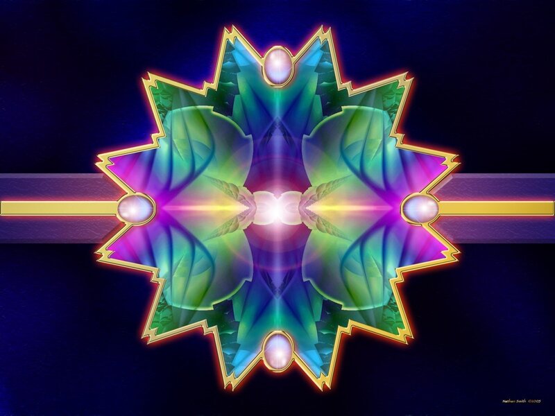 Colorful fractal star design