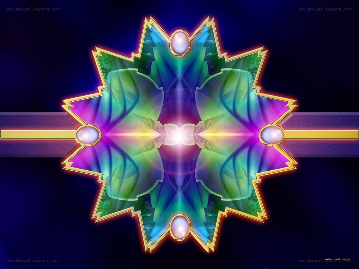 Colorful fractal star design