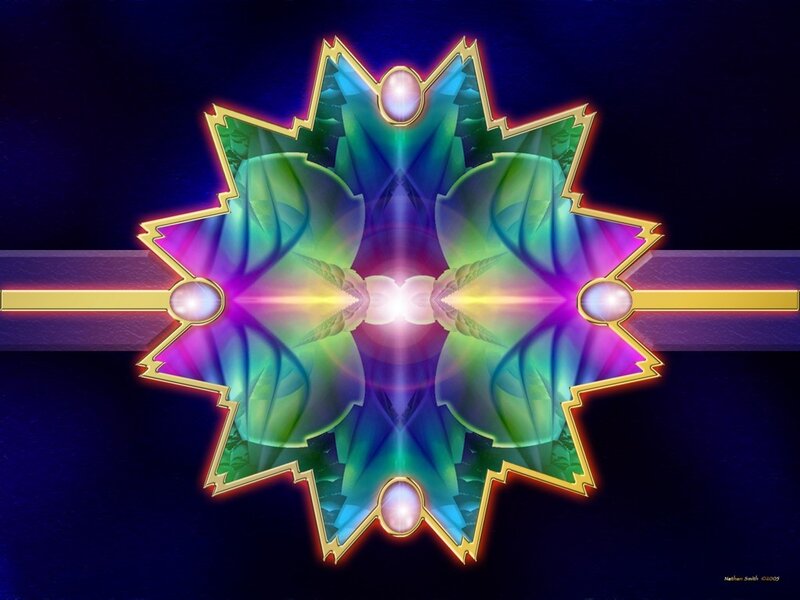 Colorful fractal star design