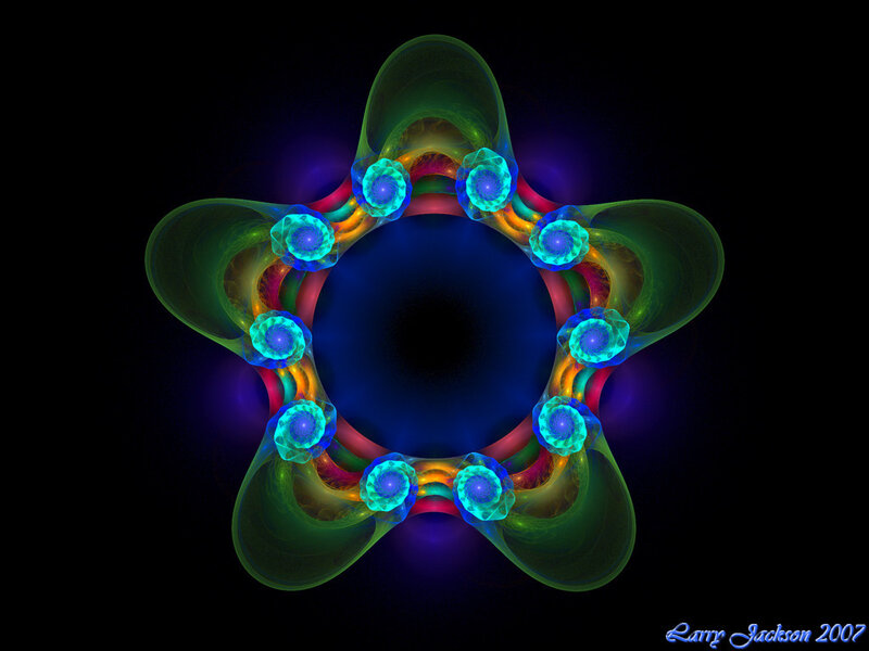 Colorful fractal star design