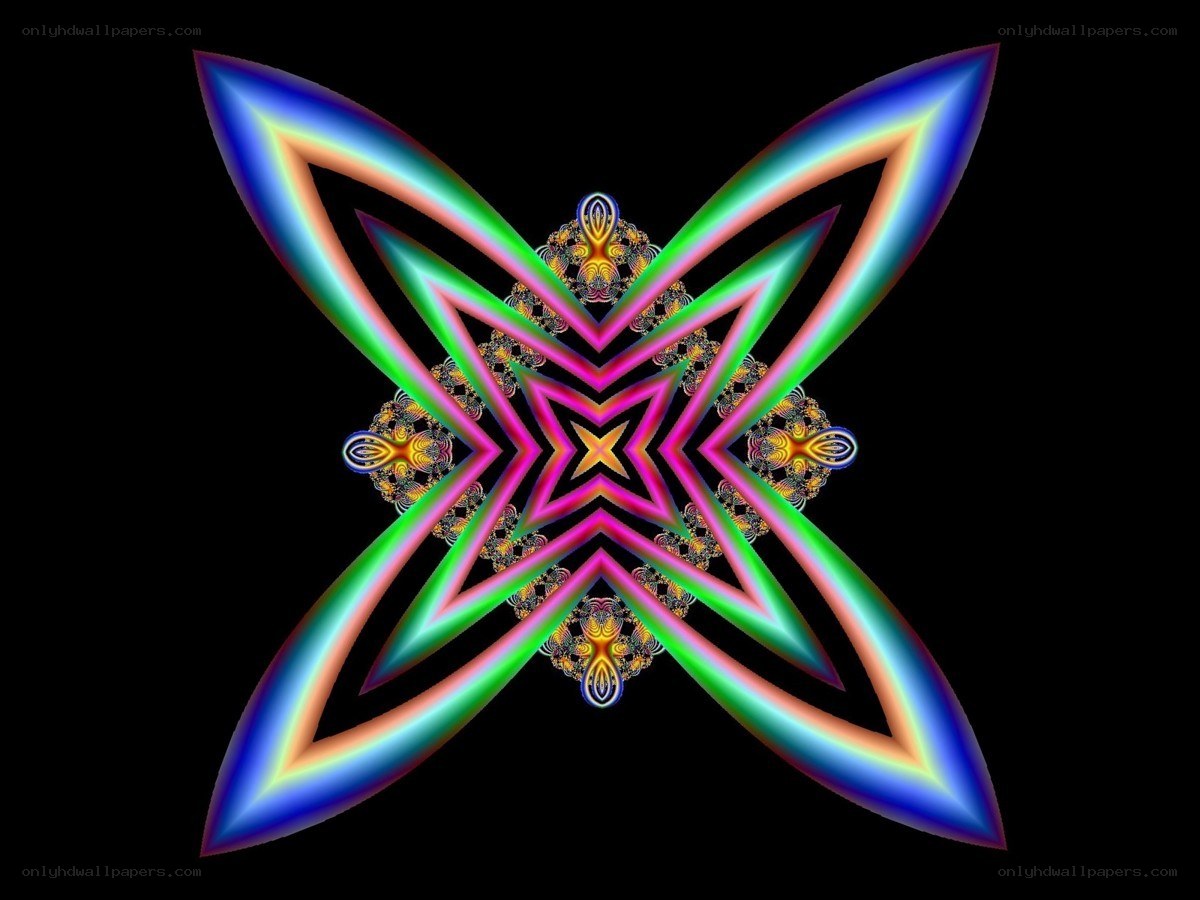 colorful fractal star pattern
