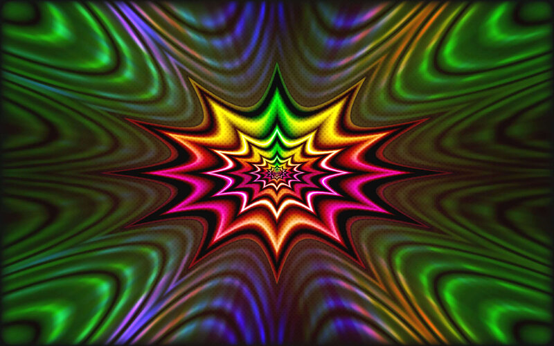 colorful fractal star pattern