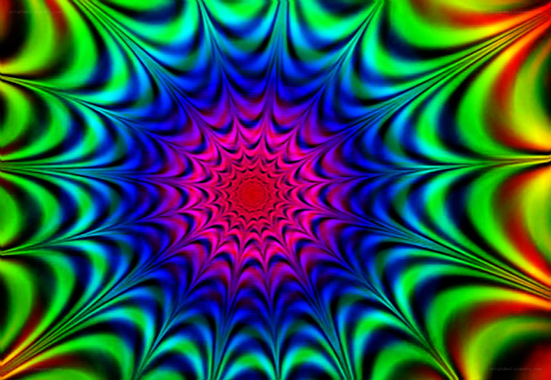 Colorful fractal star pattern