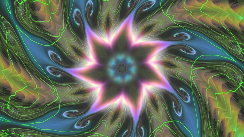 colorful fractal star pattern