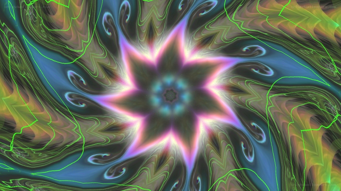 colorful fractal star pattern