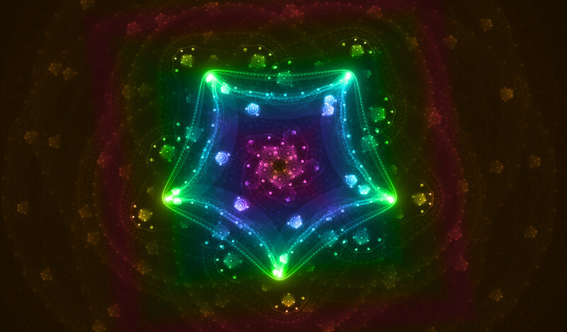 colorful fractal star pattern