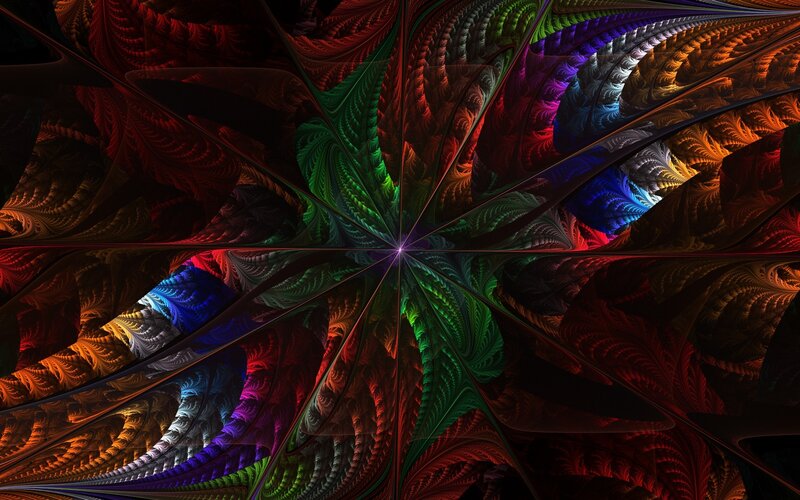 colorful fractal star pattern