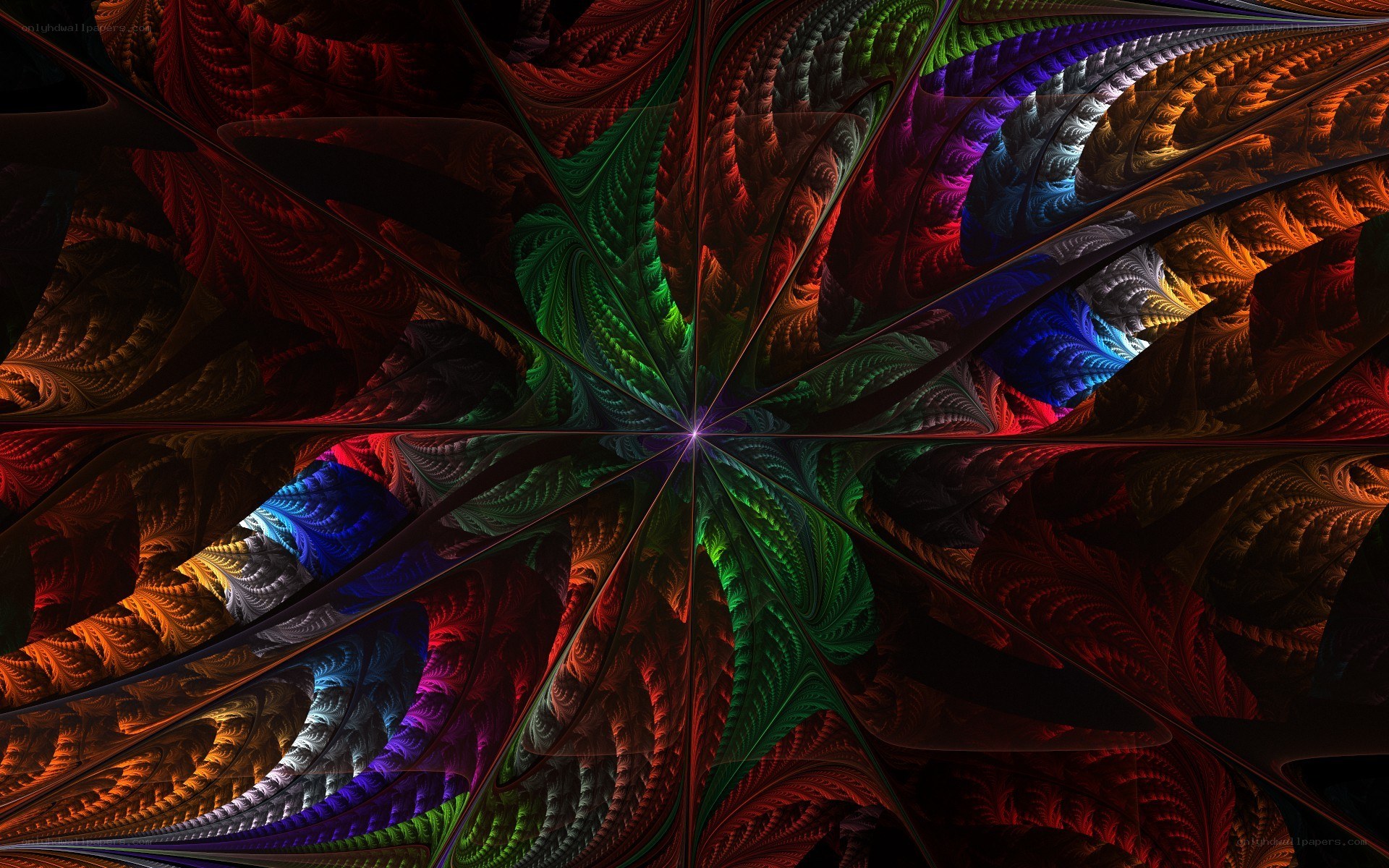colorful fractal star pattern