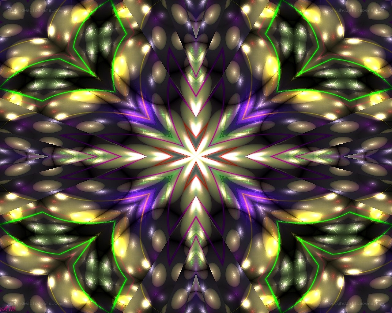 colorful fractal star pattern