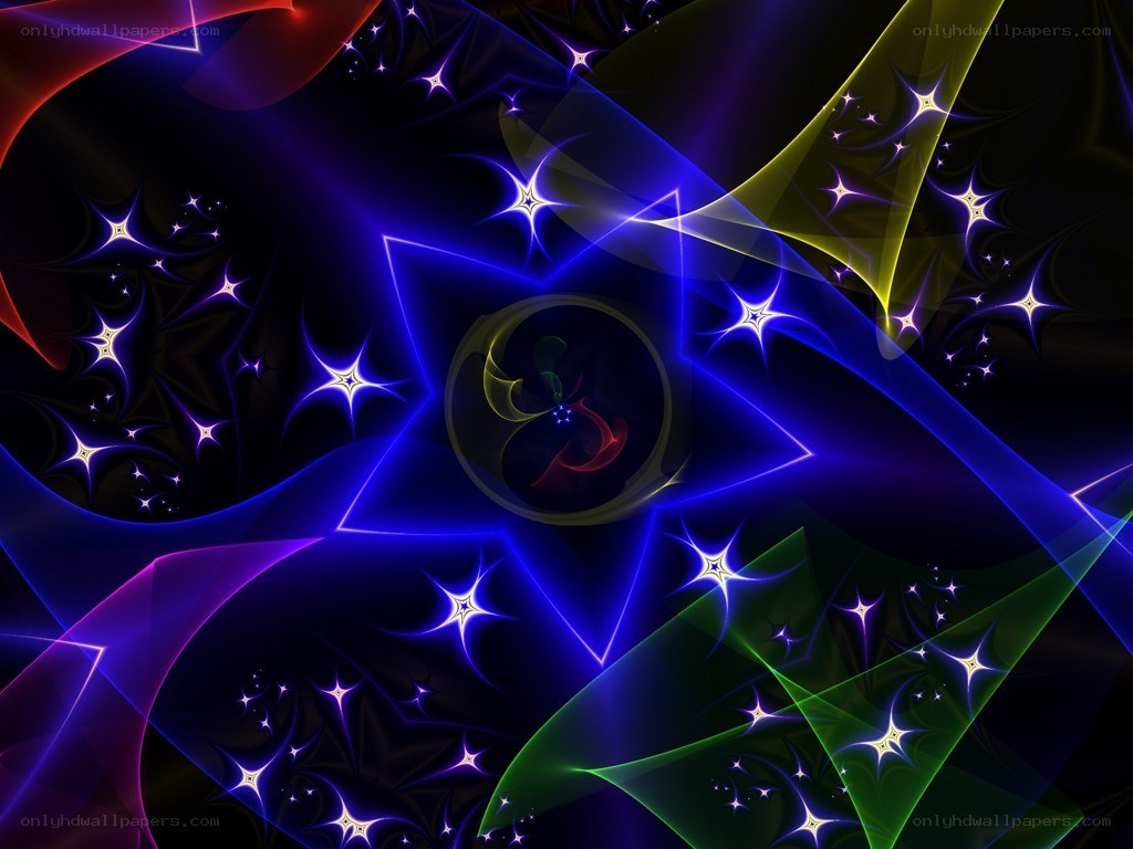 colorful fractal star pattern
