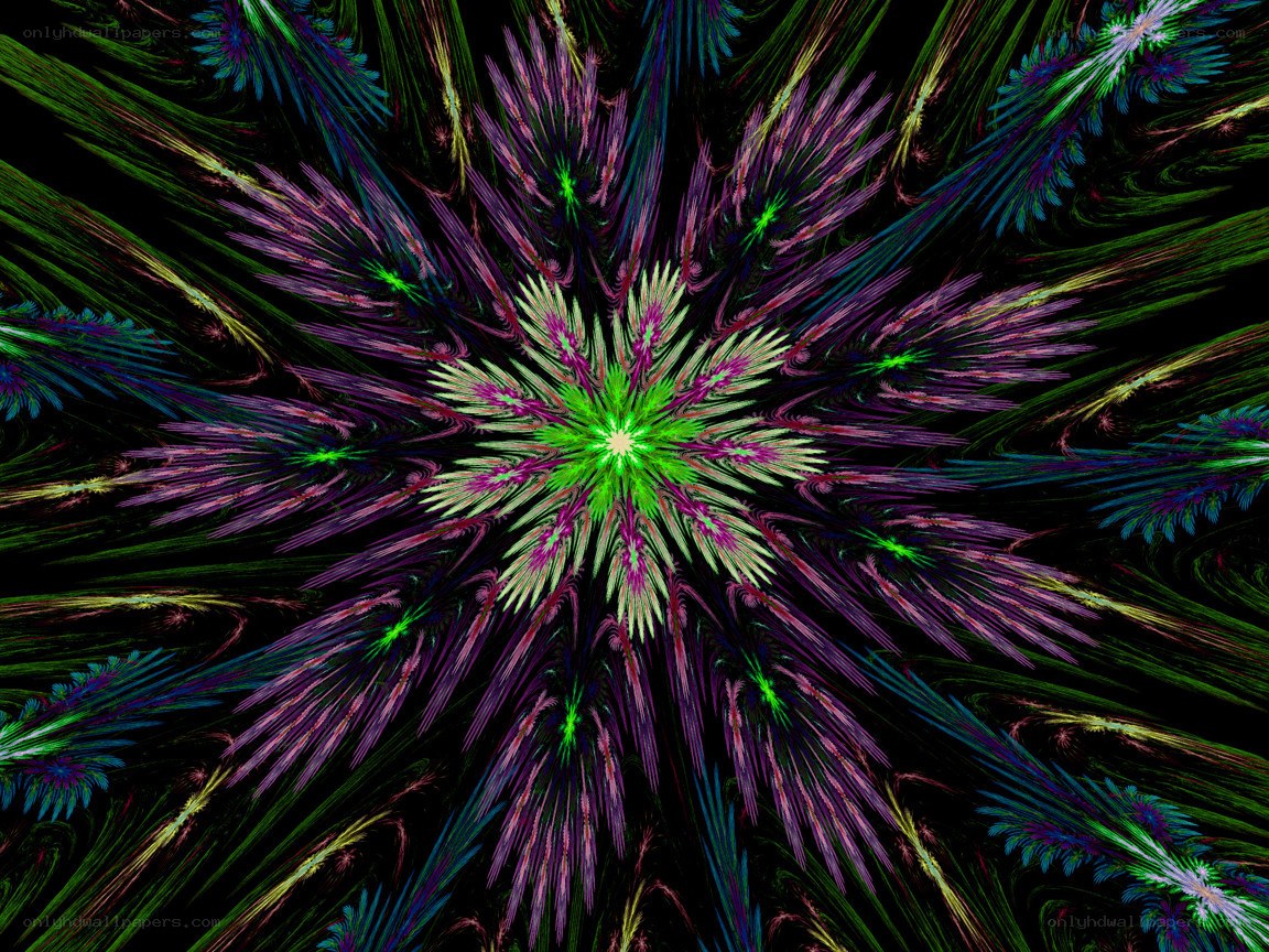 colorful fractal star pattern