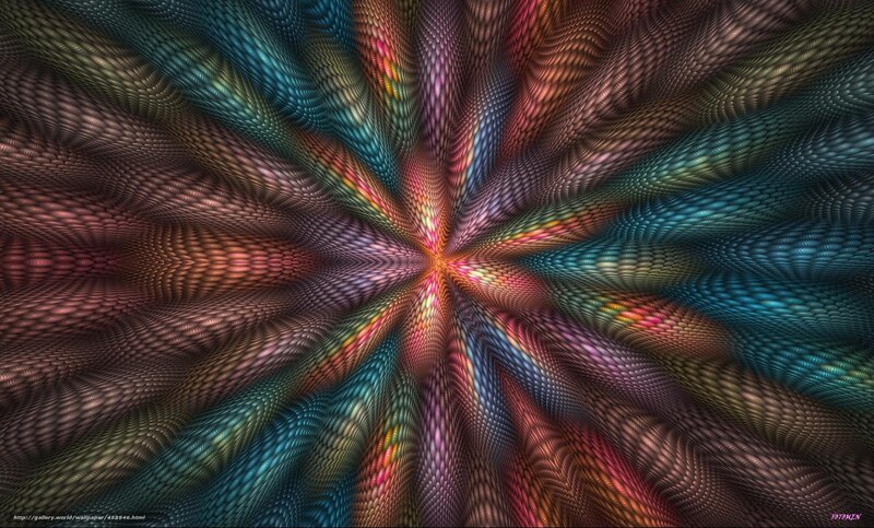 Colorful fractal star pattern