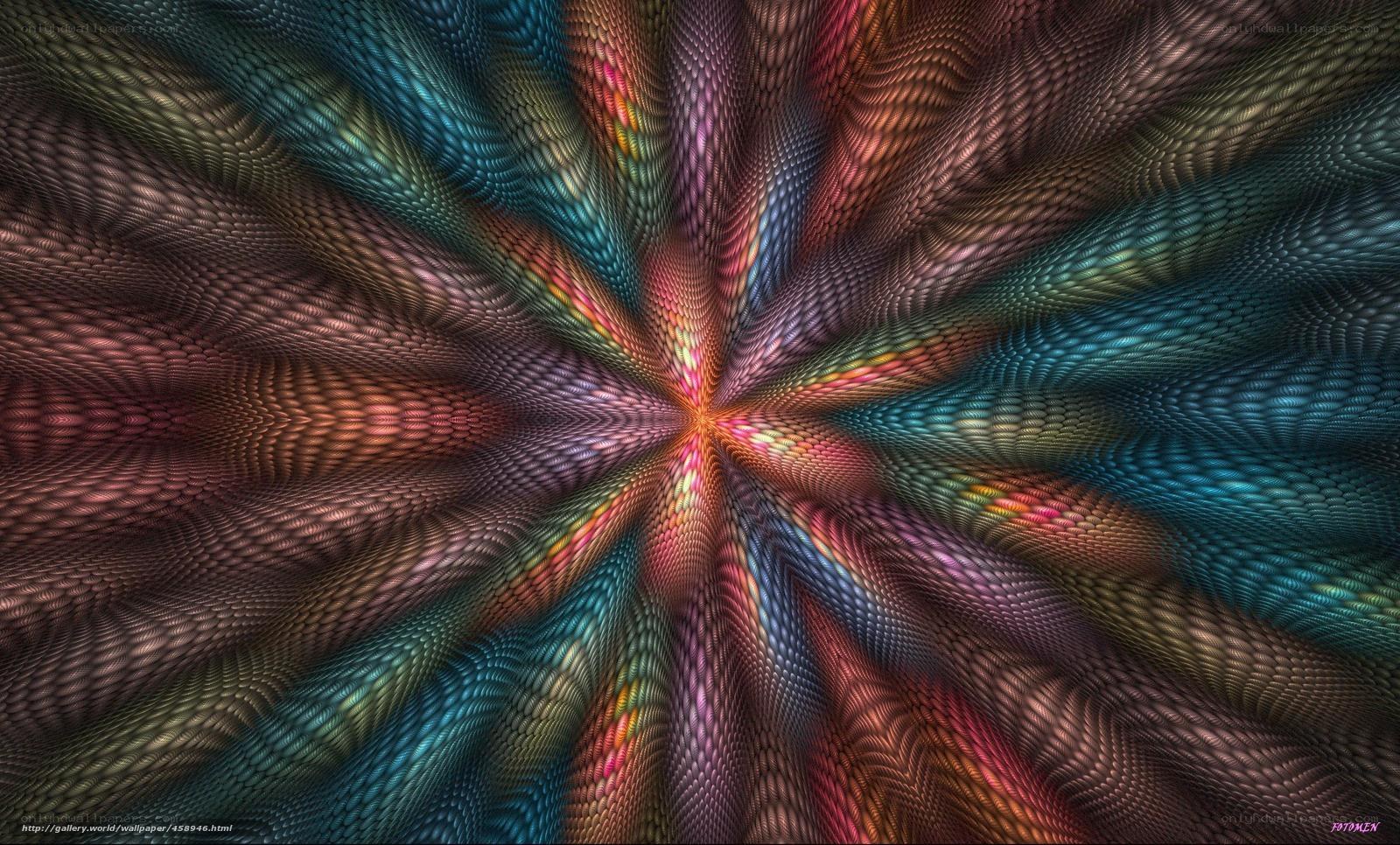 Colorful fractal star pattern