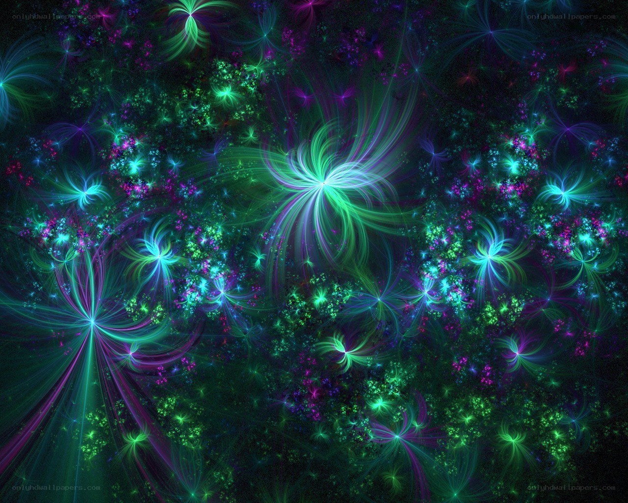 Colorful fractal star patterns