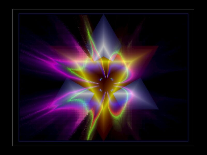 Colorful Fractal Star — Purple