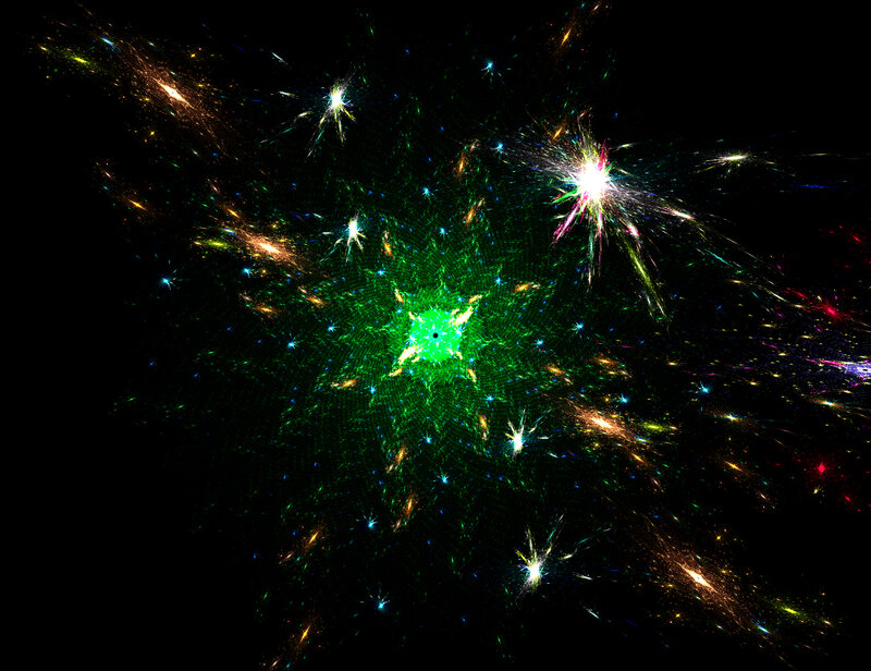 colorful fractal starburst