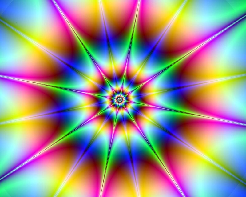 Colorful fractal starburst