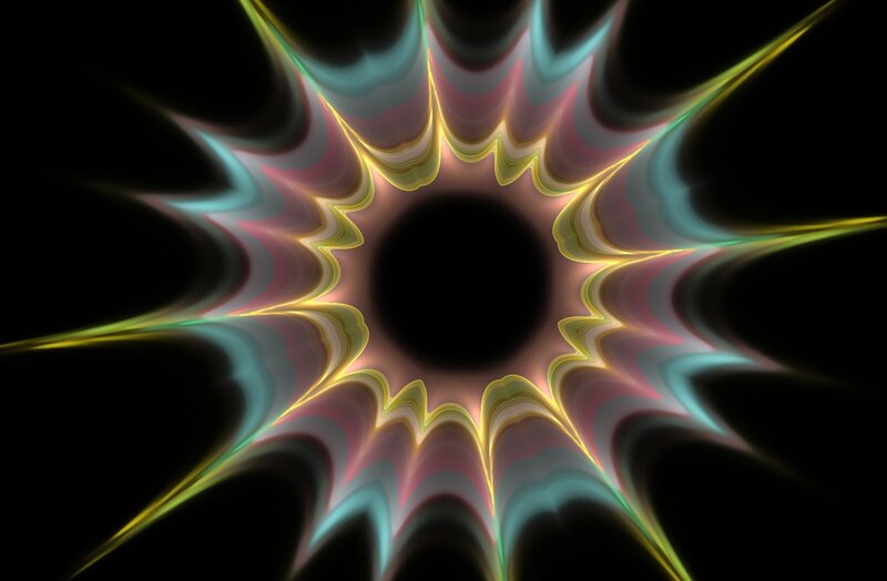 Colorful fractal starburst