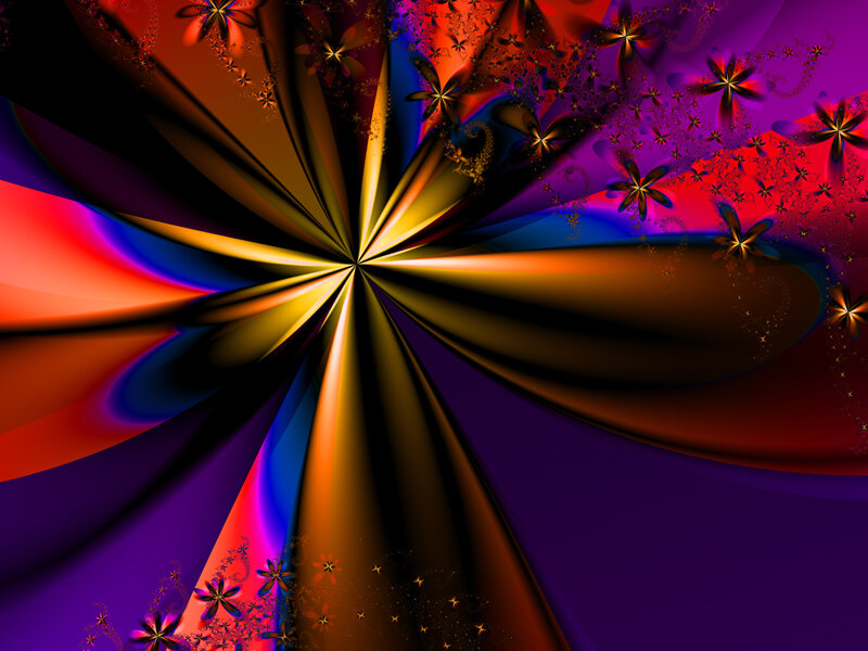 colorful fractal starburst
